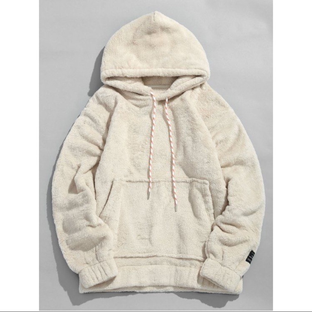 Zaful Sherpa Pullover Teddy Hoodie